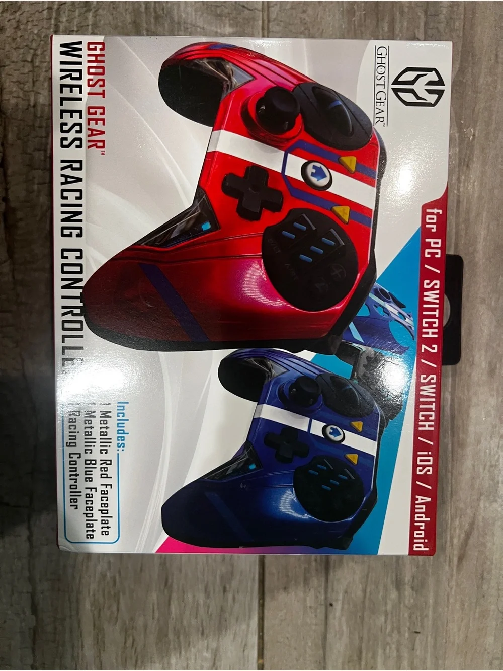 GHOST GEAR Wireless Racing Controller Nintendo Switch 2/Switch/PC RED/BLUE - Picture 8 of 9